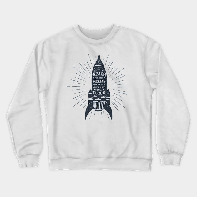 Stars And Rocket Crewneck Sweatshirt by Hastag Pos